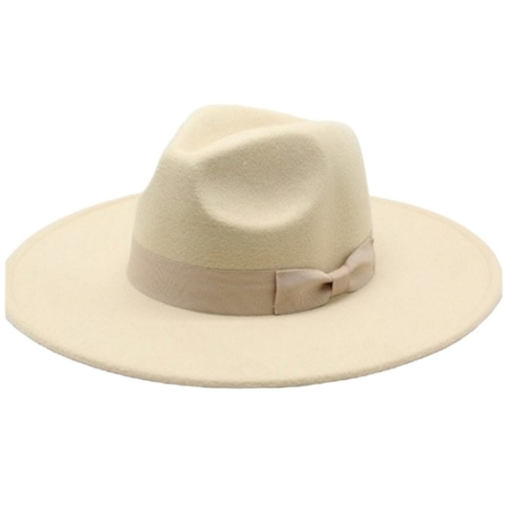NEW Panama Fedora Hat Ivory Cream trending Western OS - Picture 2 of 4